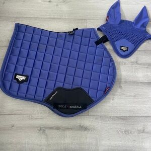 LeMieux Blue Saddle Pad and Ear Bonnet Set